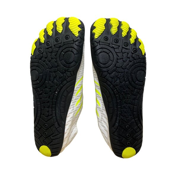 Grounded Footwear Unisex White/Yellow Water Quick-Dry Swim Shoes Size M6.5 W8 - Picture 9 of 10